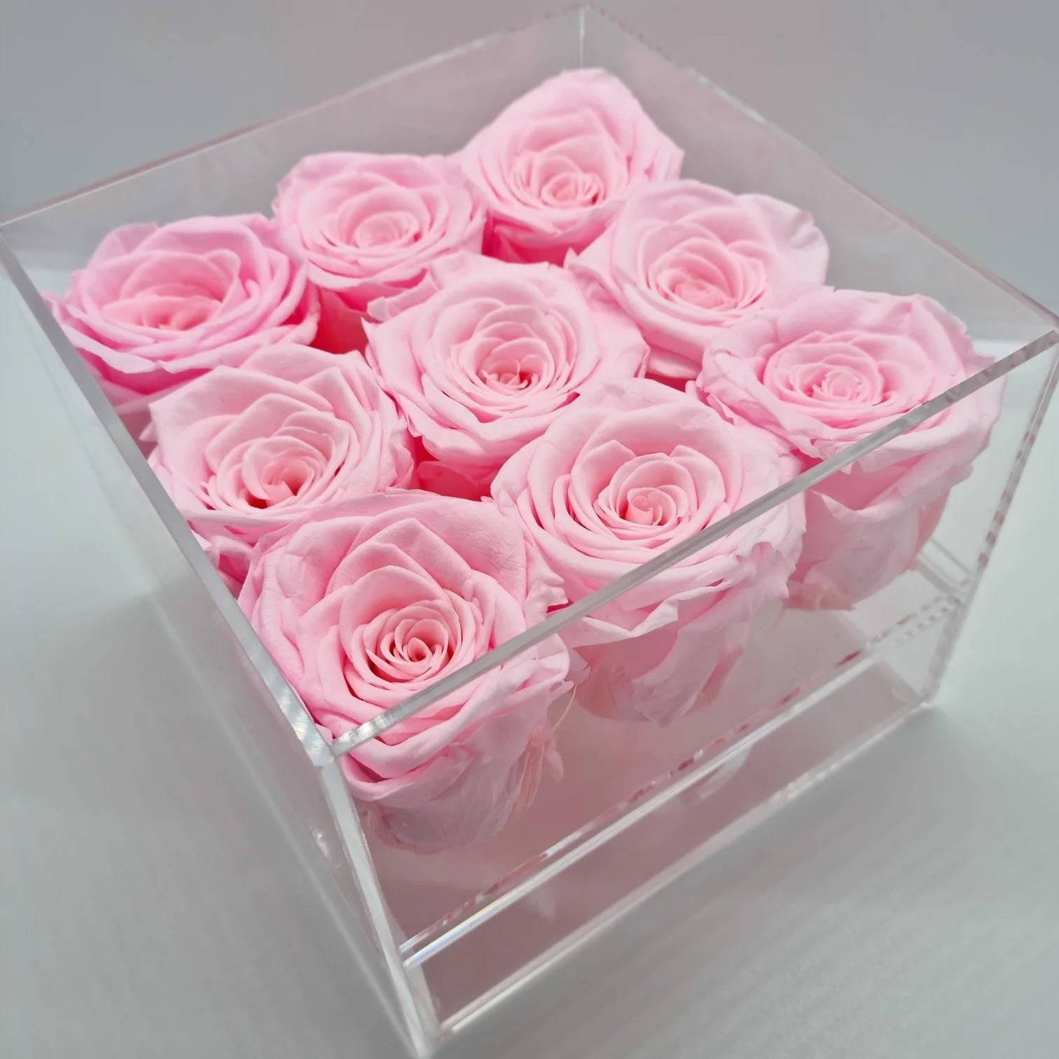Infinity Forever Baby Pink Roses Box Of 4 Studio Concierge