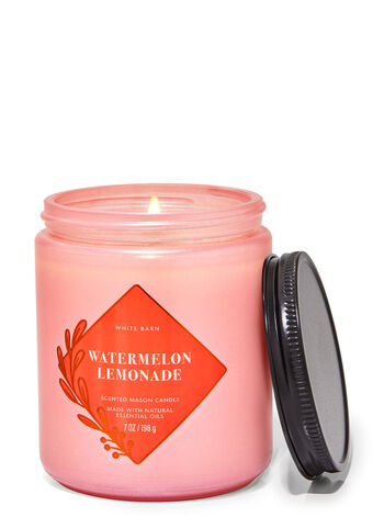 Watermelon Lemonade Mason Single Wick Candle