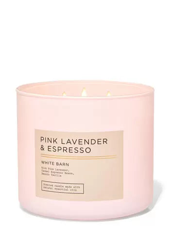 Pink Lavender & Espresso 3-Wick Candle