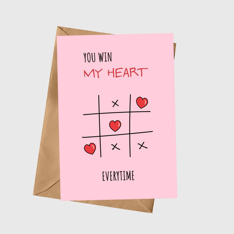 You Win My Heart Everytime A5 Greeting Card