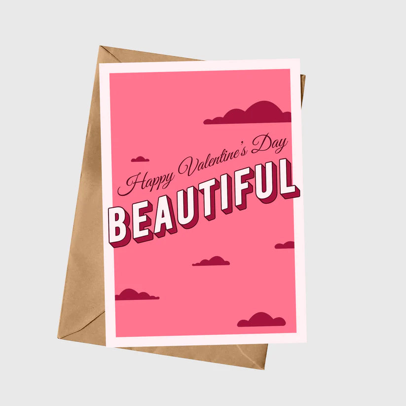 Happy Valentine's Day Beautiful A5 Greeting Card