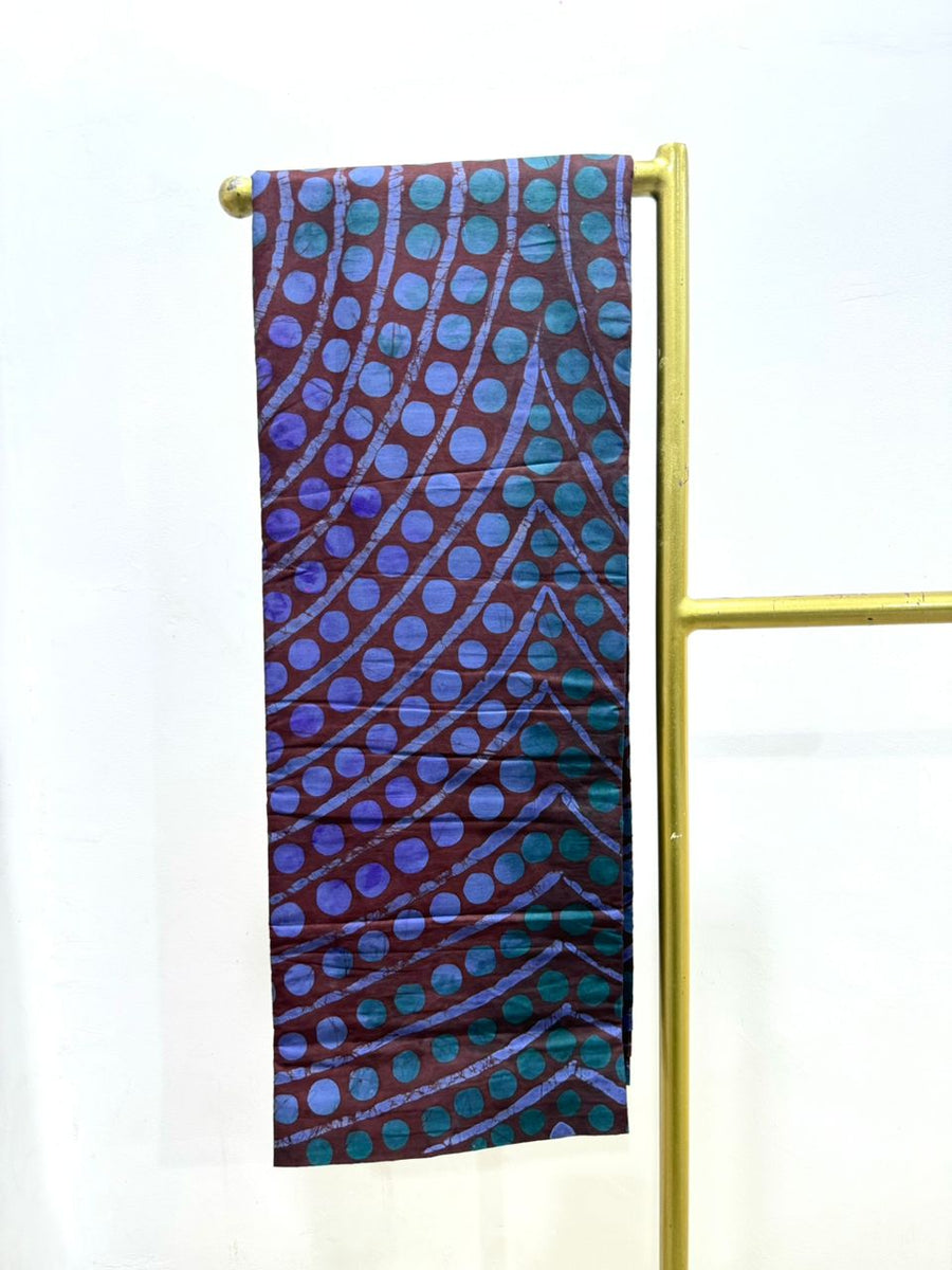 Purple Green Kolawole Cotton Adire