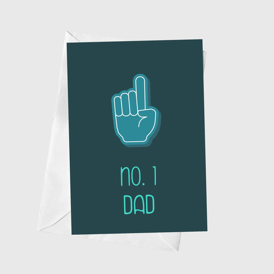No.1 Dad A5 Greeting Card