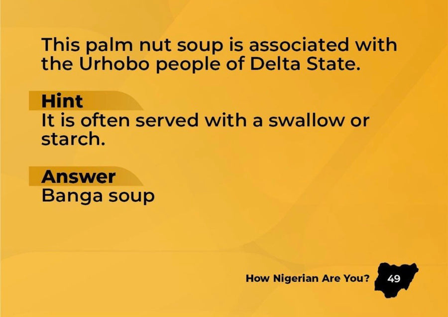 How Nigerian Are You Trivia Game Vol. 2