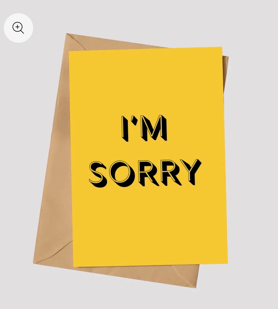 I'm Sorry A5 Greeting Card