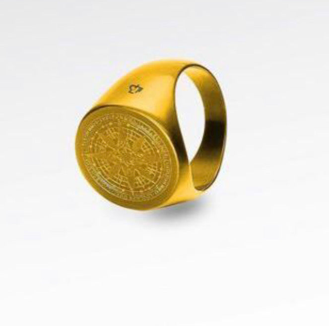 Gold Compass Star Ring