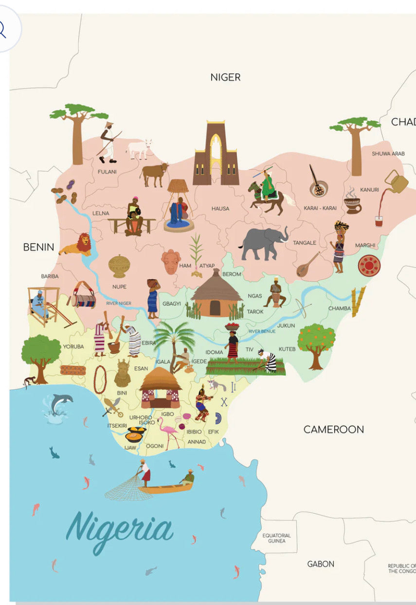 Map of Nigeria Poster