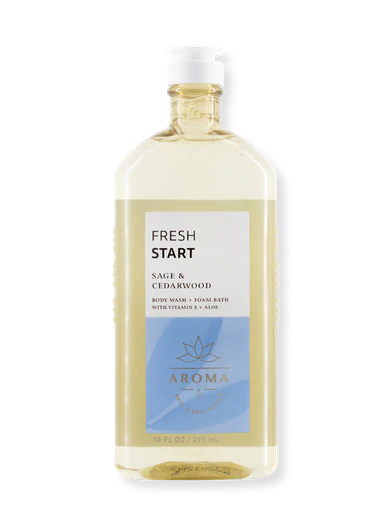 Aroma Fresh Start Sage Cedarwood Body Wash and Foam Bath