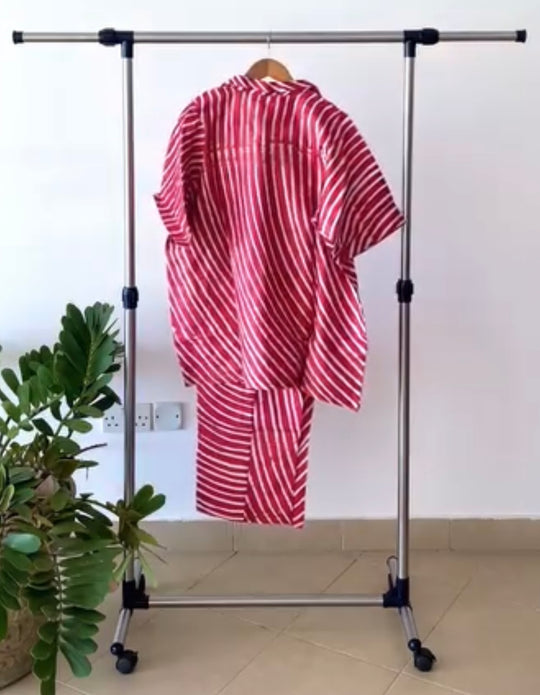 Red Lily Batik Shirt Trouser Co-ord Set