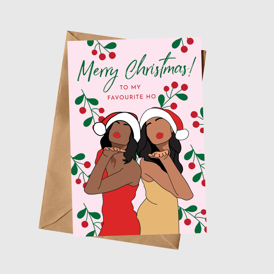 Favourite Ho Christmas A5 Greeting Card