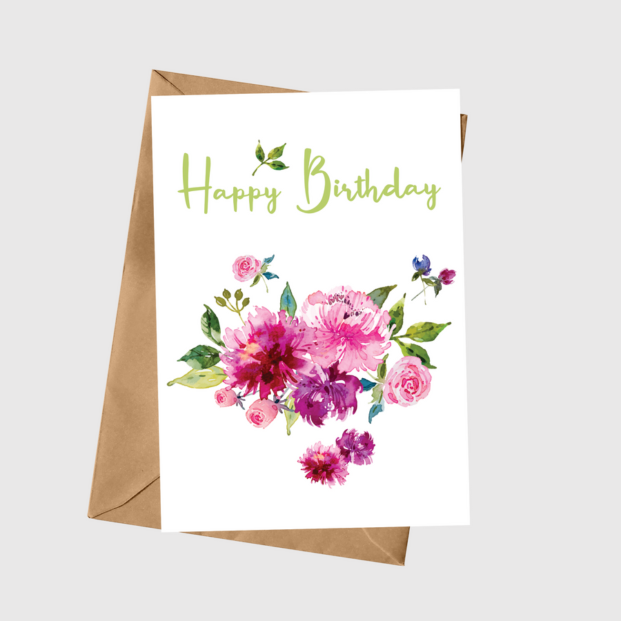 Happy Birthday A5 Greeting Card