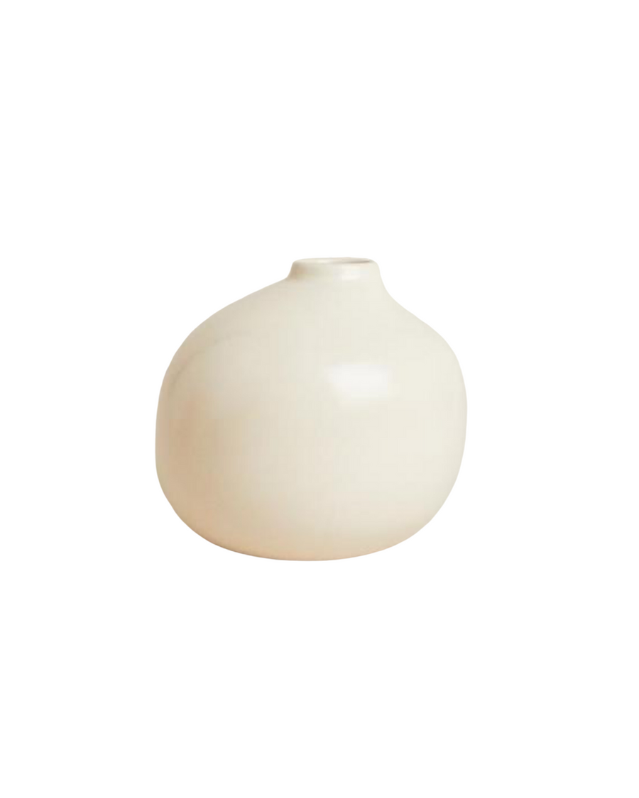 Shiny White Irregular Shape Ceramic Vase