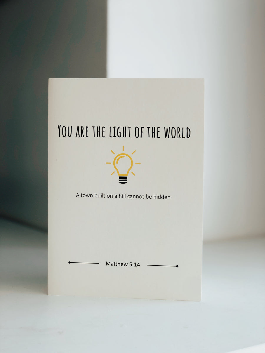 You Are The Light Of The World A5 Greeting Card