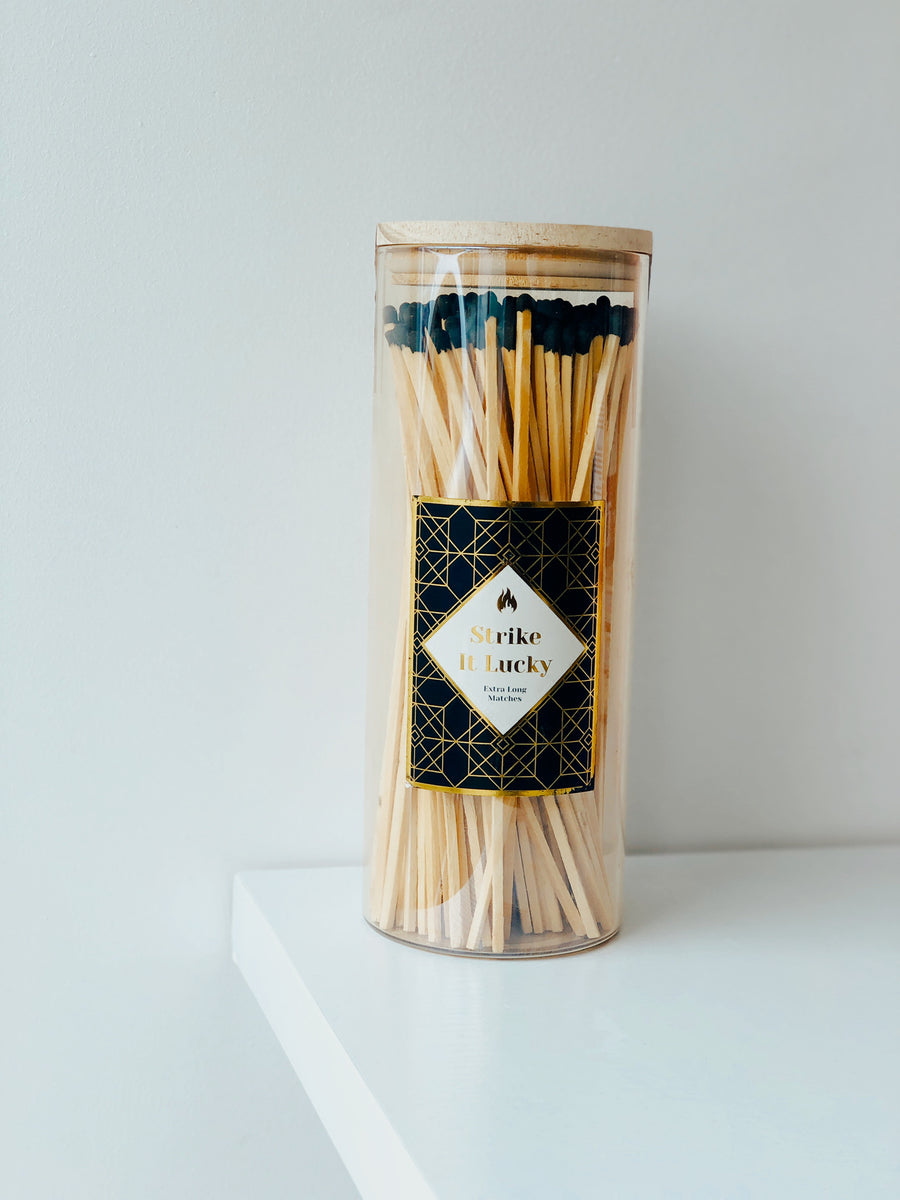 Wooden Extra Long Matches in a Jar