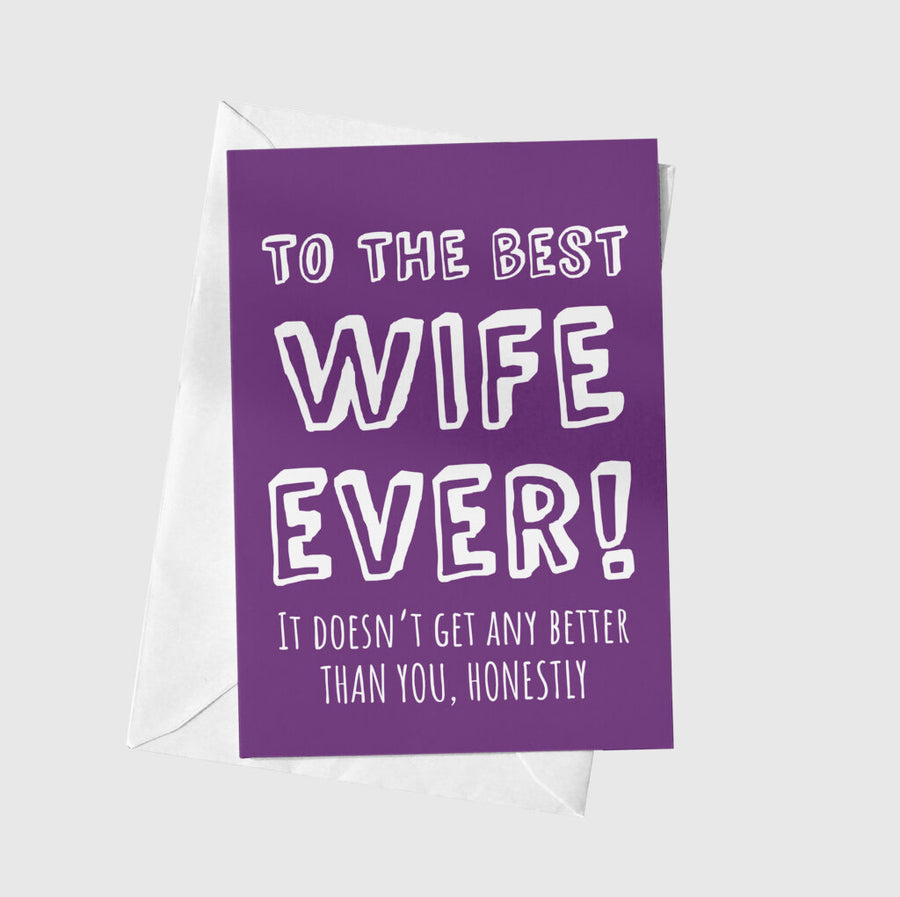 Best Wife Ever A5 Greeting Card