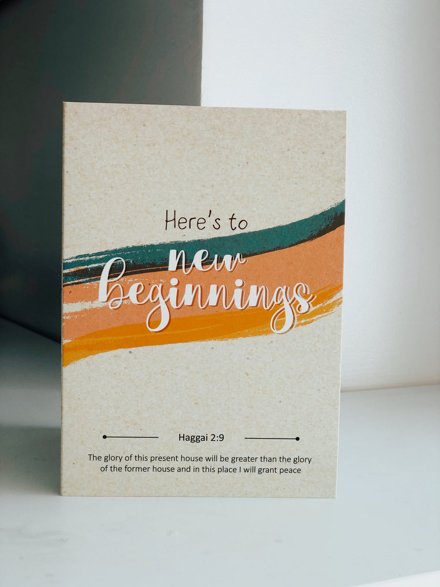 Here's to New Beginnings A5 Greeting Card