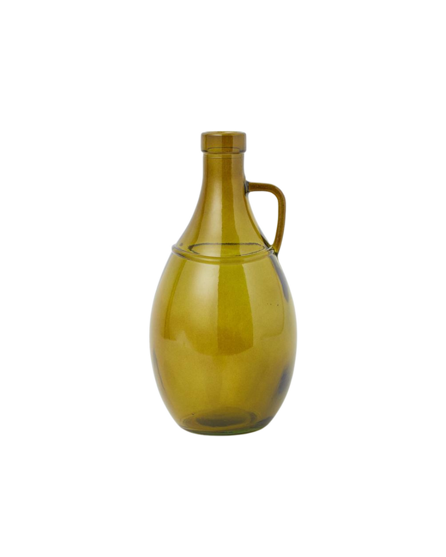 Green Jug Style Glass Vase