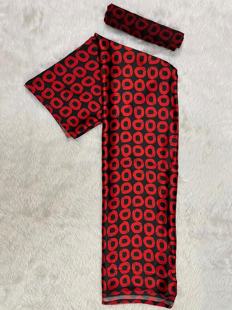 Zara Red Silk Trouser Coord Set