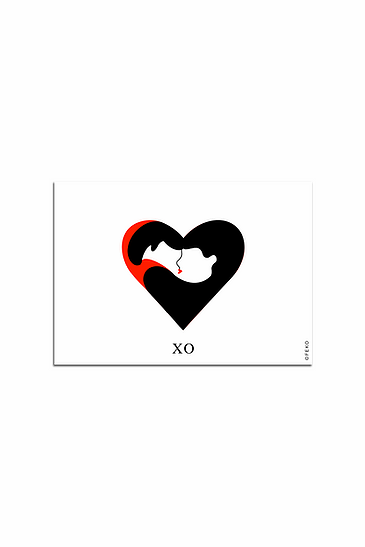 XO Heart Greeting Card