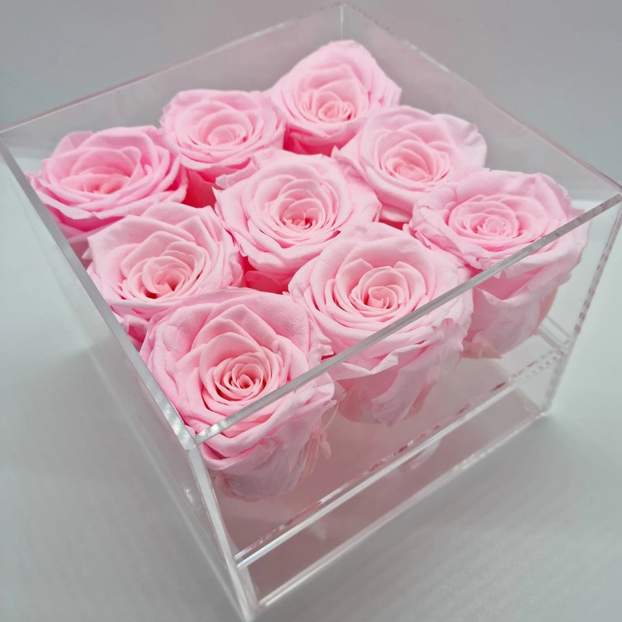 Infinity Forever Light Pink Roses Box Of 16