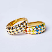 Demi Colorful Checked Ring