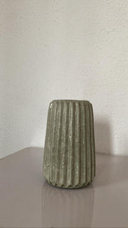 Ribbed Concrete Vases