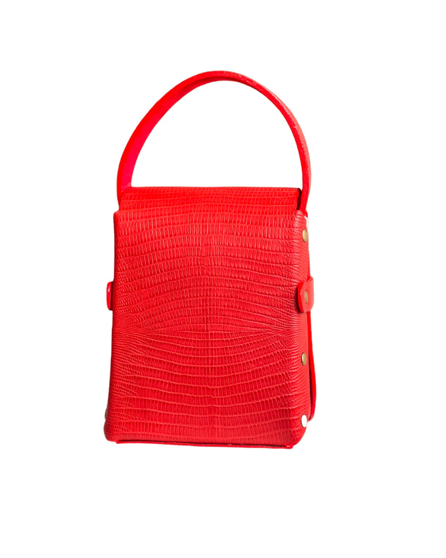 Dupe Red Lizard Skin Handbag