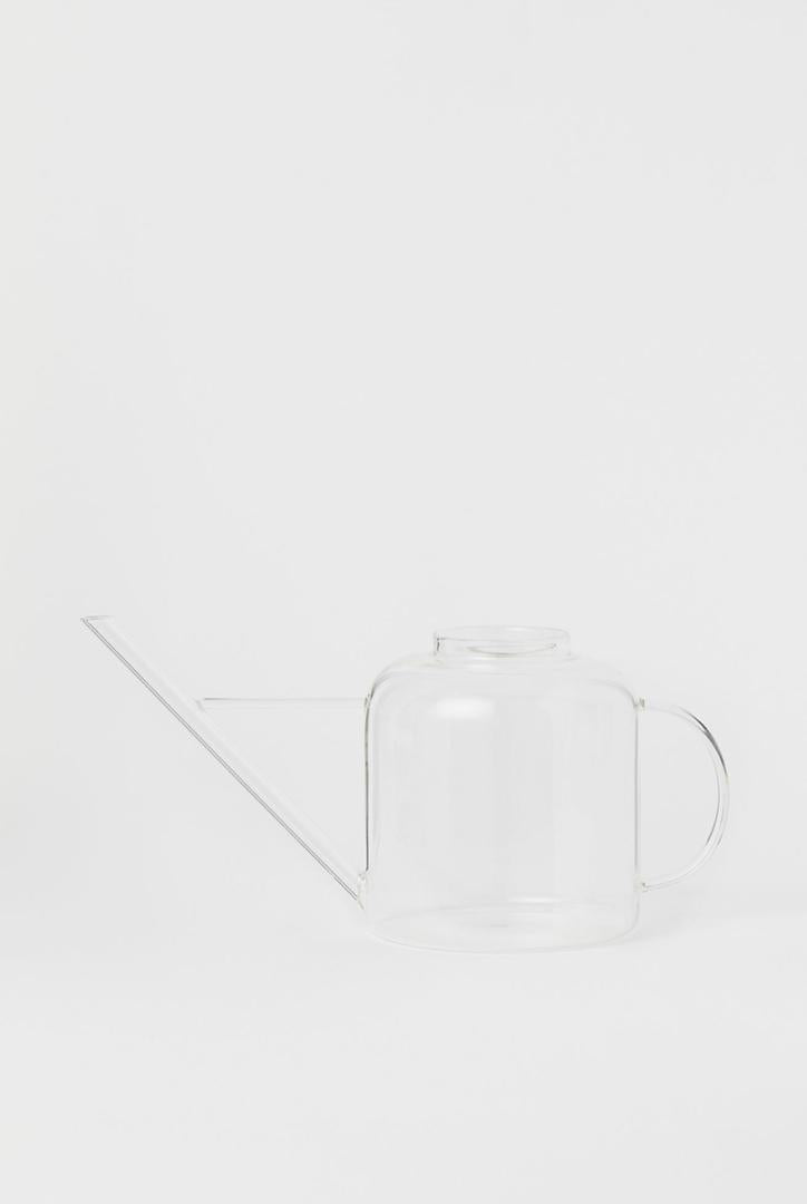 Clear Glass Watering Can Decor