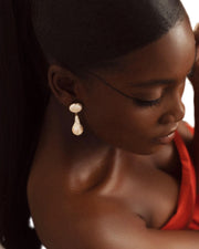Yara White Pearl Earrings