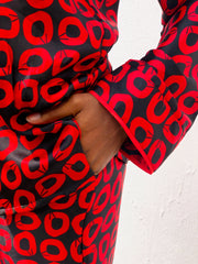 Zara Red Silk Trouser Coord Set