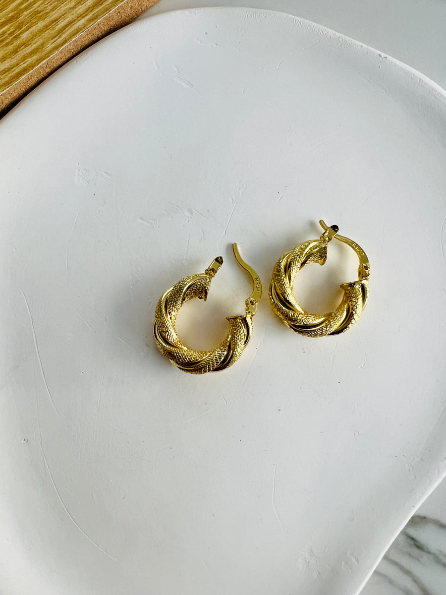 Cher Dainty Gold Hoop Earrings