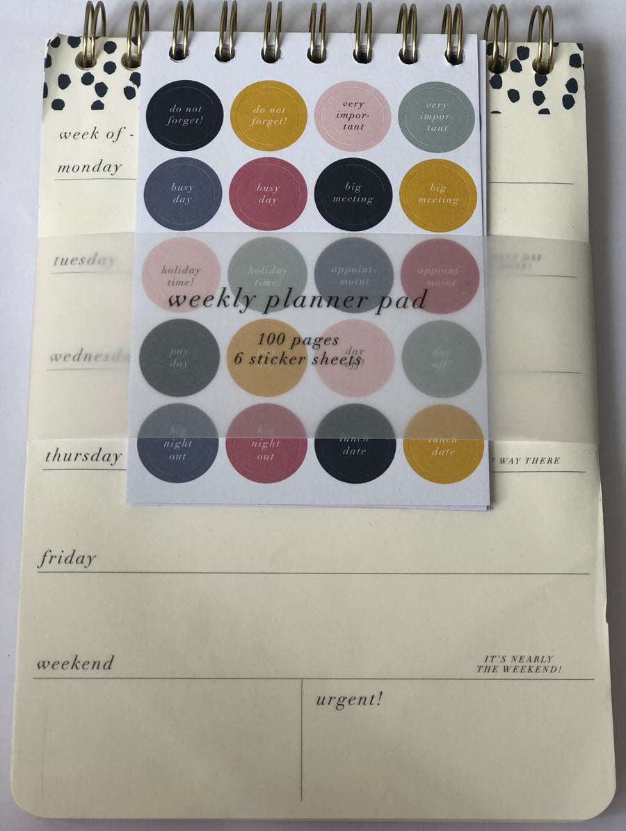 Weekly Planner Pad with Sticker Sheets