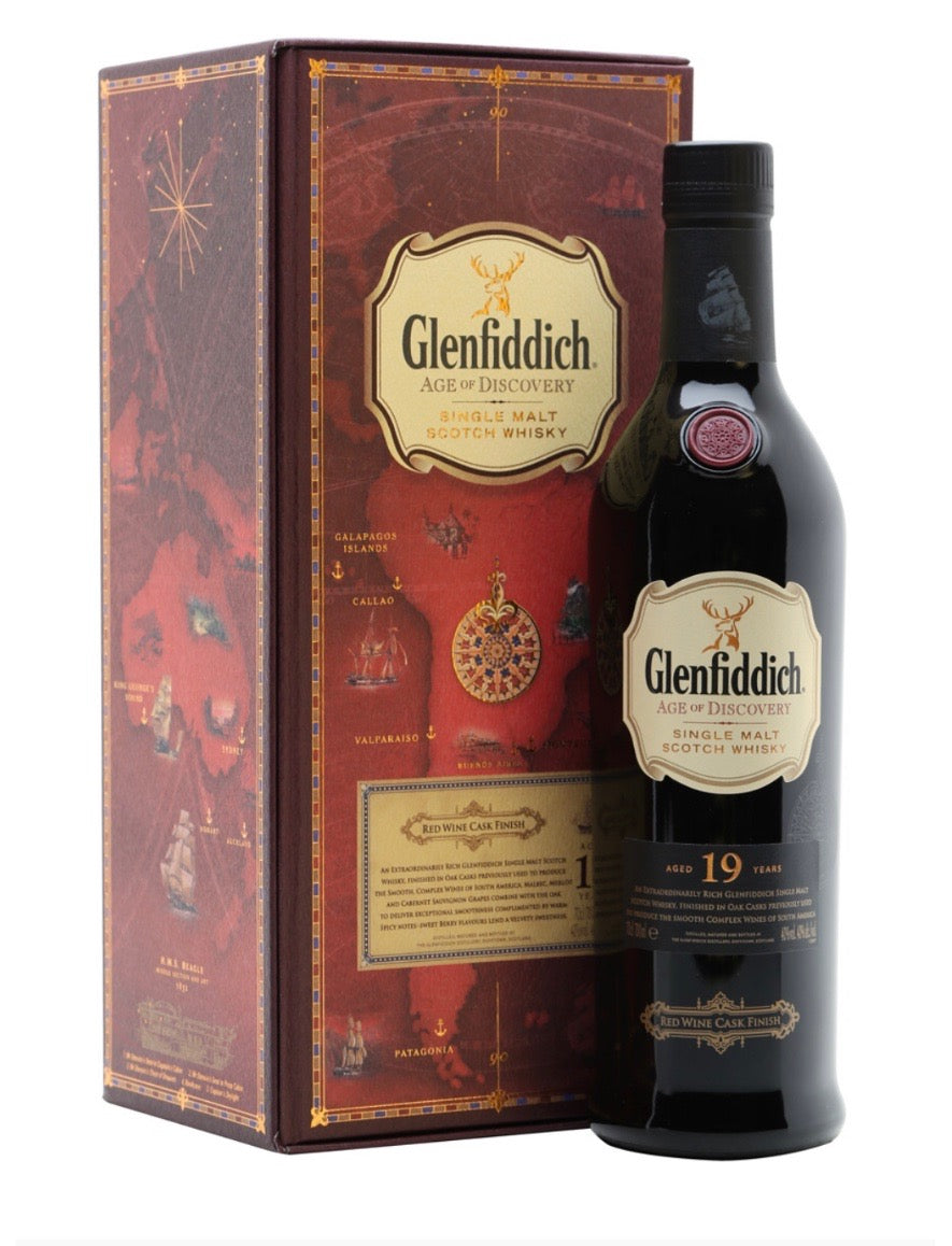 Glenfiddich Age of Discovery 19 Single Malt Scotch Whiskey Red Wine Cask Finish