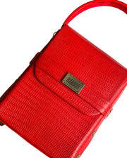 Dupe Red Lizard Skin Handbag