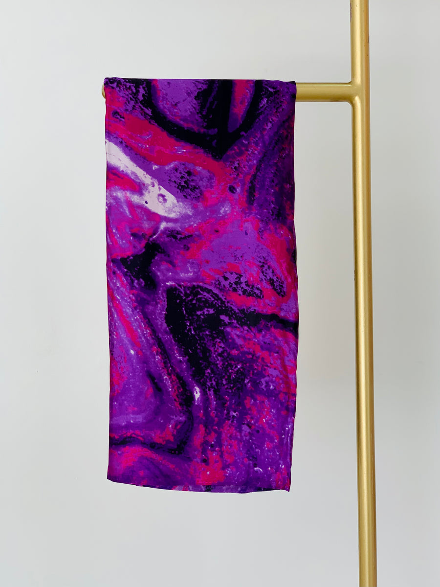 Purple Cleef Silk Chiffon Set
