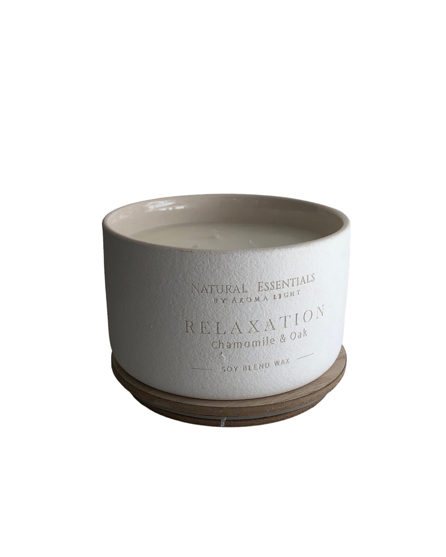 Natural Essentials Chamomile & Oak Relaxation Ceramic Candle 451g