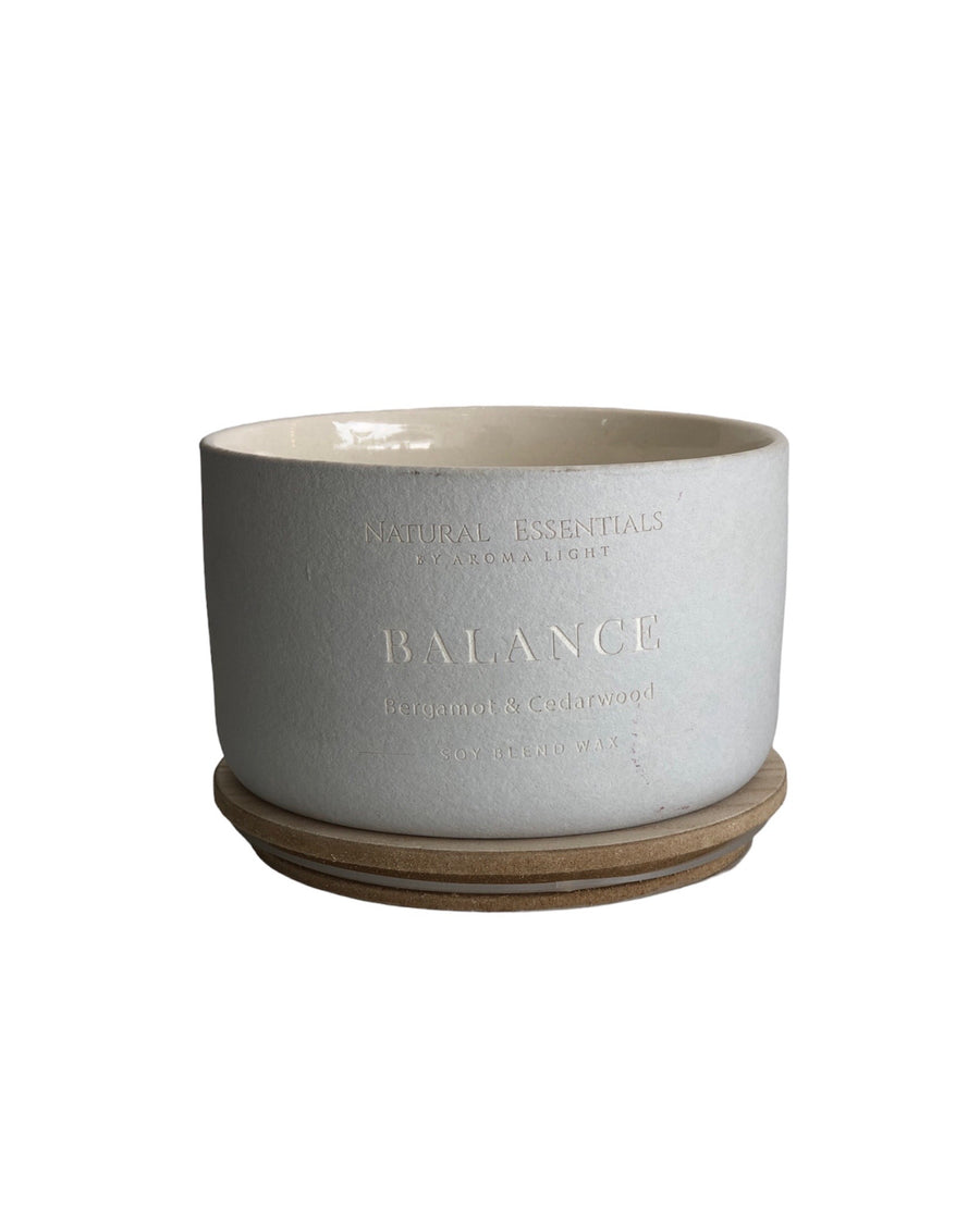 Natural Essentials Bergamot & Cerdarwood Balance Ceramic Candle 451g