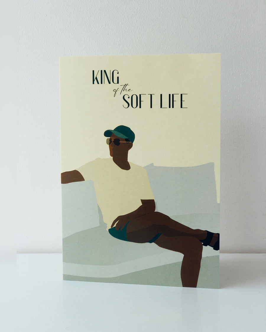 King Of The Soft Life A5 Greeting Card